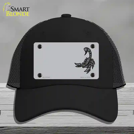 Scorpion Offset Novelty License Plate Hat Mesh / Black