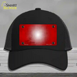 Red White Fade Scratched Novelty License Plate Hat Mesh / Black