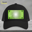 Lt Green White Fade Scratched Novelty License Plate Hat Mesh / Black