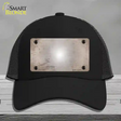 Tan White Fade Scratched Novelty License Plate Hat Mesh / Black