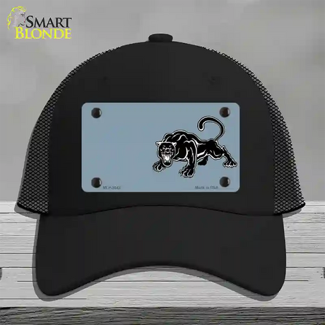 Black Panther Offset Novelty License Plate Hat Mesh / Black