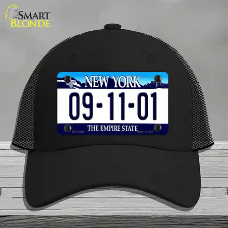 9 11 01 New York Novelty License Plate Hat Mesh / Black