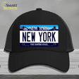 New York State Novelty License Plate Hat Mesh / Black