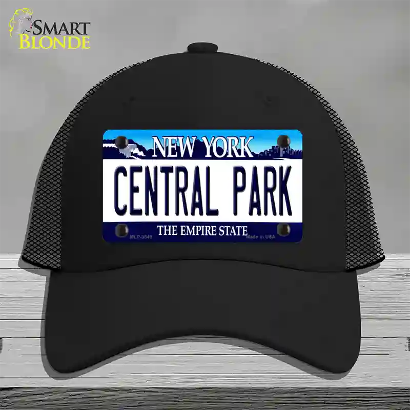 Central Park New York Novelty License Plate Hat Mesh / Black