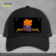 Arizona Flag Filled State Outline Novelty License Plate Hat Mesh / Black