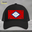 Arkansas State Flag Novelty License Plate Hat Mesh / Black