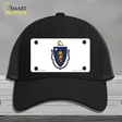 Massachusetts State Flag Novelty License Plate Hat Mesh / Black