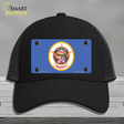 Minnesota State Flag Novelty License Plate Hat Mesh / Black