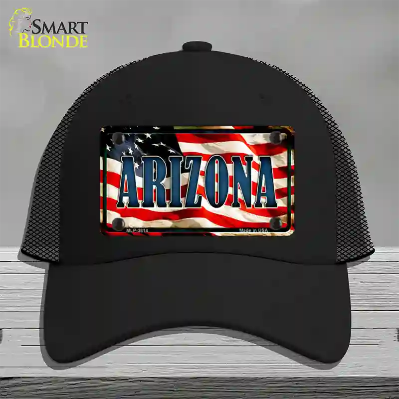 Arizona USA Novelty License Plate Hat Mesh / Black