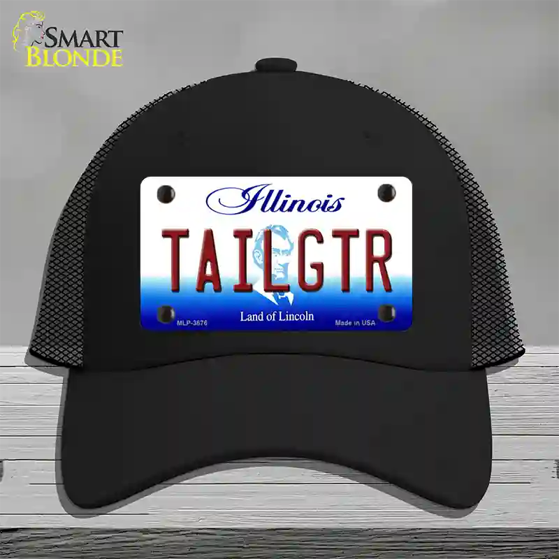 Tailgtr Illinois Novelty License Plate Hat Mesh / Black