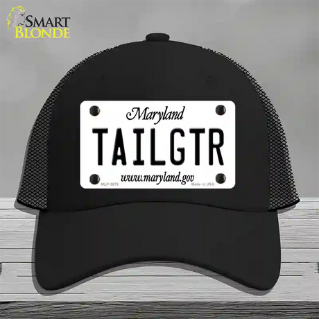 Tailgtr Maryland Novelty License Plate Hat Mesh / Black