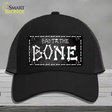 Bad To The Bone Skull Novelty License Plate Hat Mesh / Black