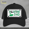 Golfing Dad Novelty License Plate Hat Mesh / Black