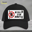 Hang Up And Drive Novelty License Plate Hat Mesh / Black