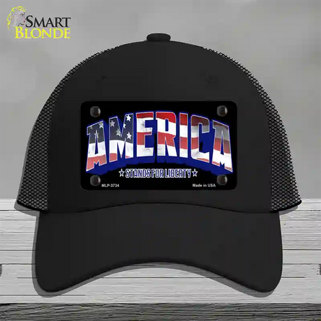 America Novelty License Plate Hat Mesh / Black