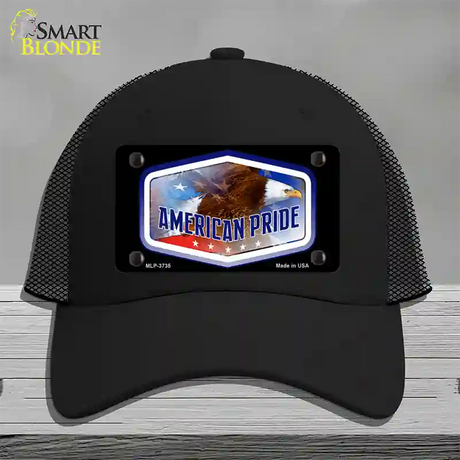 American Pride Novelty License Plate Hat Mesh / Black