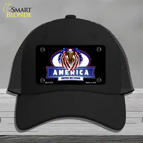 America United Novelty License Plate Hat Mesh / Black