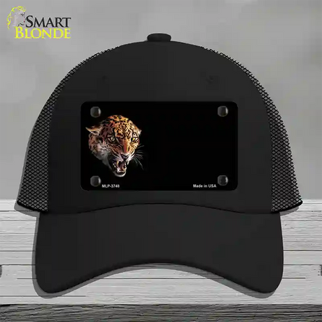 Jaguar Offset Novelty License Plate Hat Mesh / Black