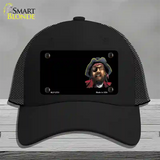 Pirate Offset Novelty License Plate Hat Mesh / Black