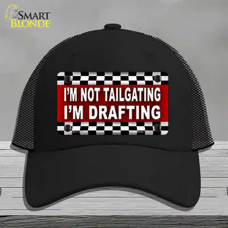 Not Tailgating Drafting Novelty License Plate Hat Mesh / Black