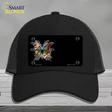 Butterfly Offset Novelty License Plate Hat Mesh / Black