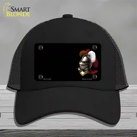 Armor Offset Novelty License Plate Hat Mesh / Black