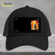 Firefighter Flaming Ax Offset Novelty License Plate Hat Mesh / Black