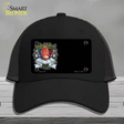 Football Banner Offset Novelty License Plate Hat Mesh / Black