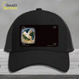 Volleyball Offset Black Novelty License Plate Hat Mesh / Black