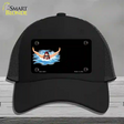 Female Swimmer Offset Novelty License Plate Hat Mesh / Black