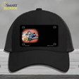 Track And Field Offset Black Novelty License Plate Hat Mesh / Black