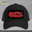 Cowgirl Red Novelty License Plate Hat Mesh / Black