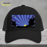 Southwest Purple Sunset Novelty License Plate Hat Mesh / Black