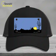 Southwest Cactus Sunrise Blue Novelty License Plate Hat Mesh / Black