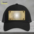 Gold White Fade Scratched Novelty License Plate Hat Mesh / Black