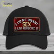 Didnt Invent Sex Novelty License Plate Hat Mesh / Black