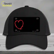 Heart Offset Novelty License Plate Hat Mesh / Black