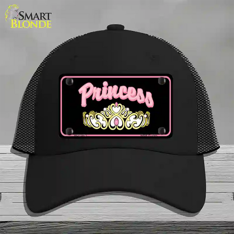 Princess Tiara Novelty License Plate Hat Mesh / Black