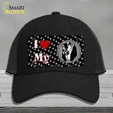 I Love My Bloodhound Novelty License Plate Hat Mesh / Black