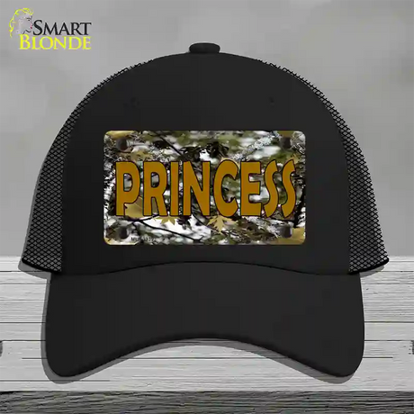 Princess Camouflage Novelty License Plate Hat Mesh / Black