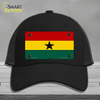 Ghana Flag Novelty License Plate Hat Mesh / Black