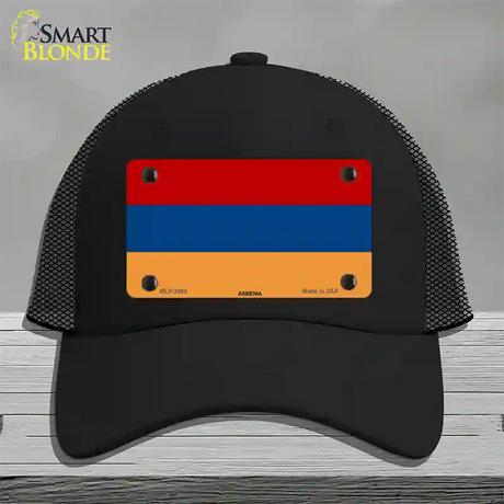 Armenia Flag Novelty License Plate Hat Mesh / Black