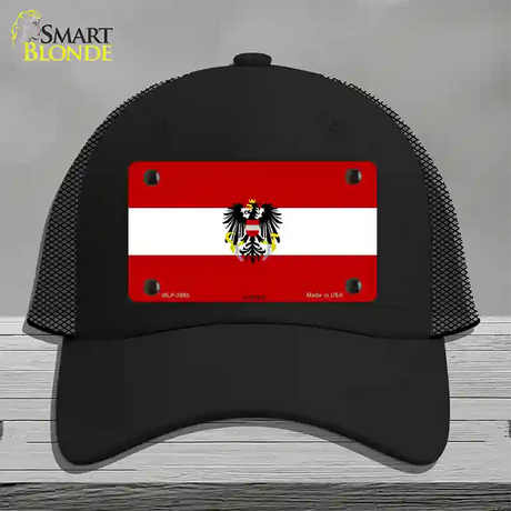 Austria Flag Novelty License Plate Hat Mesh / Black