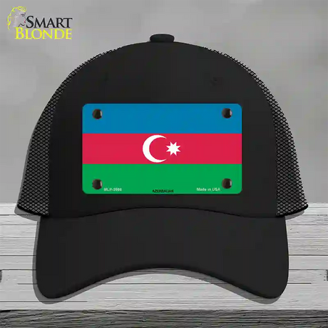 Azerbaijan Flag Novelty License Plate Hat Mesh / Black