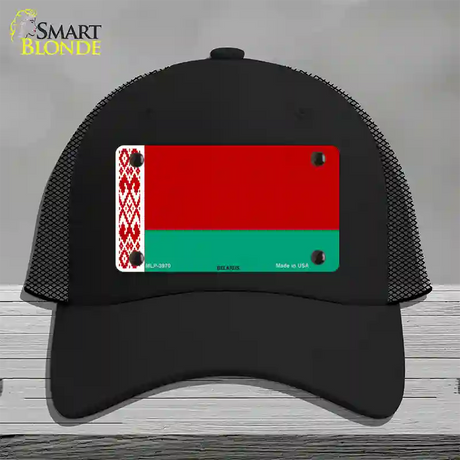 Belarus Flag Novelty License Plate Hat Mesh / Black