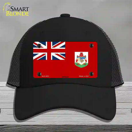 Bermuda Flag Novelty License Plate Hat Mesh / Black