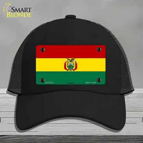 Bolivia Flag Novelty License Plate Hat Mesh / Black