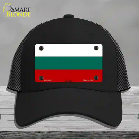 Bulgaria Flag Novelty License Plate Hat Mesh / Black