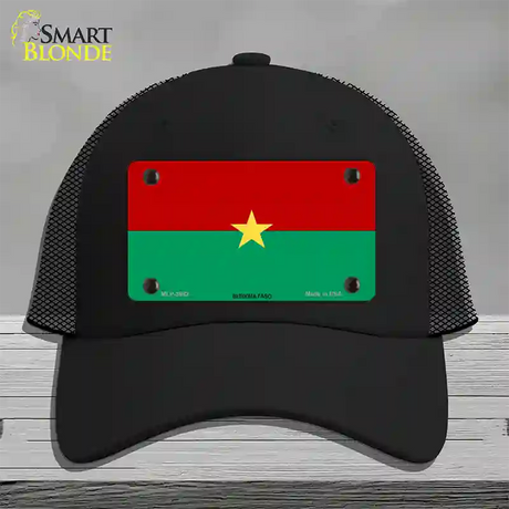 Burkina Faso Flag Novelty License Plate Hat Mesh / Black