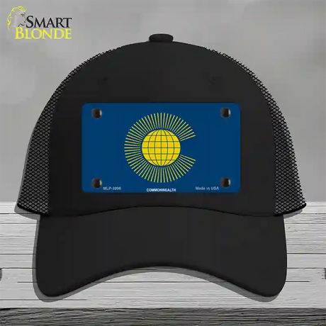 Commonwealth Flag Novelty License Plate Hat Mesh / Black